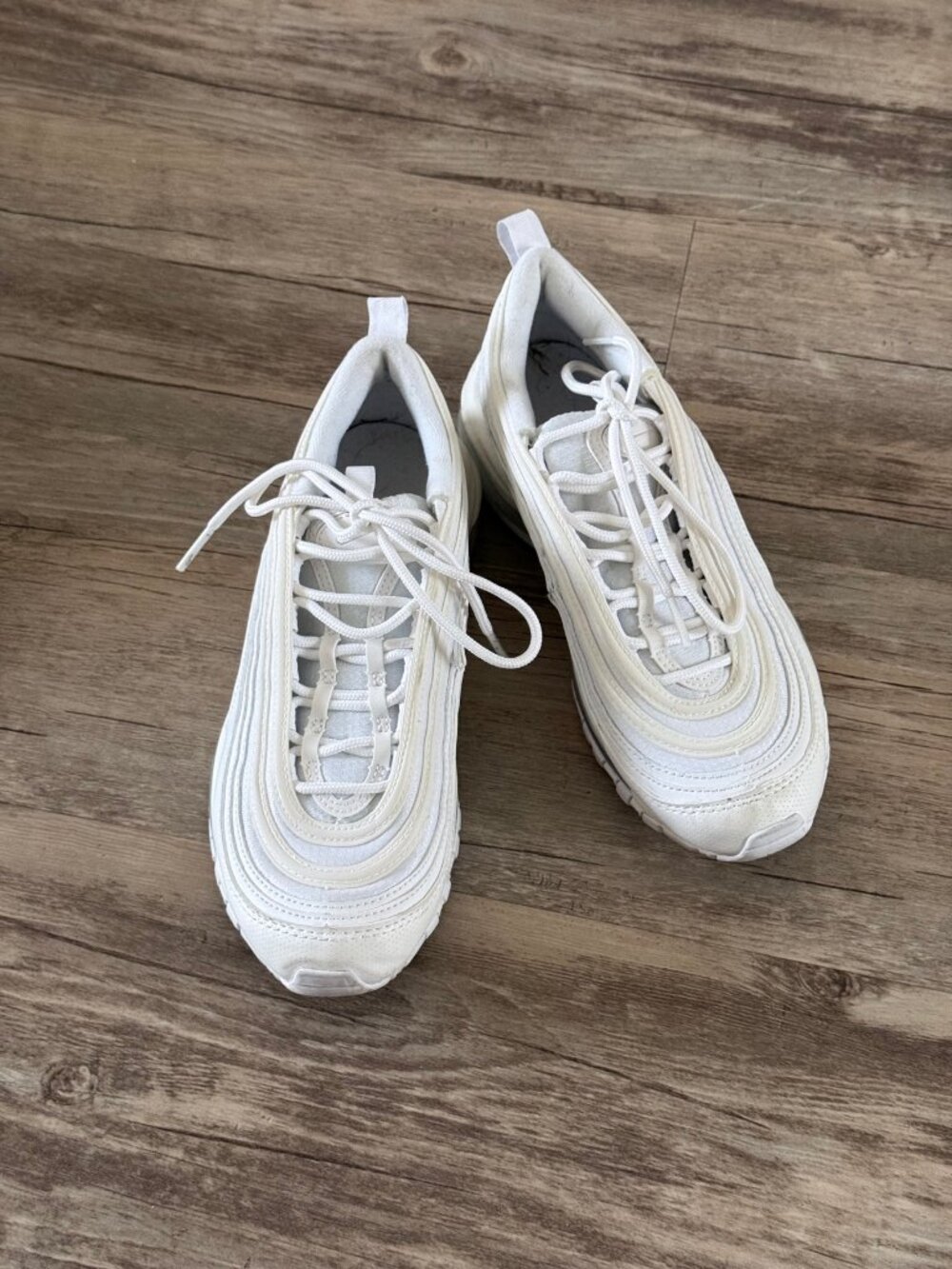 Nike Air Max 97 White Summit White Sneakers Youth 5Y